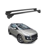 Barres de toit transversales pour peugeot 3008 2009 - 2016 aluminium noir