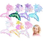 Barrettes � cheveux - lot de 7 - paillettes color�es - accessoires pour enfants - fille