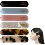 Barrette cheveux - chic - fermoir fran�ais - 6 couleurs - acrylique - �l�gant et doux pour les cheveux ...