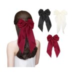 Barrette � cheveux - non sp�cifi� - 3 pi�ces - satin - n?ud vintage - couleurs vari�es
