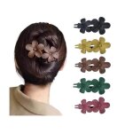 Barrettes  cheveux - non spcifi - lot de 5 - rsine plastique - couleurs varies - pratique pour coiffures ...
