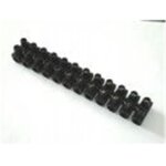 Barrette de connexion - zenitech - 12 plots - 16 mm2 - noir - plastique