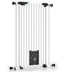 Barri�re pour chien extra haute 107 cm ? 73?83 cm ? chati�re auto - close 3 fonctions ? m�tal ? mira ...