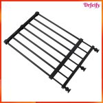 Barri�re courte pour chien - akozon - extensible - m�tal robuste - installation facile - noir