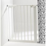 Barri�re descaliers - babydan - slim fit - m�tal - blanc - fixation par pression