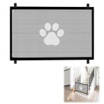 Barri�re escalier chien s�curit� sans per�age - 1 110x72cm portable enfant animal couloir porte - noir ...