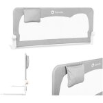 Barri�re de lit b�b� lionelo hanna - 150x65cm - pliable - protection anti - chute - filet a�r� - gris ...