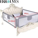 Barrière de lit errolves® gris - 200 cm - réglable - pour bébé Barrière de lit errolves® gris - 200 cm - réglable - pour bébé