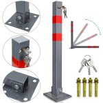 Barrire de parking - hengda - pliable - acier inoxydable - 3 cls - 2 autocollants rouges