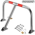 Barrière de parking rabattable 80x47x44 cm barrière de stationnement avec cadenas arceau de parking Barrière de parking rabattable 80x47x44 cm barrière de stationnement avec cadenas arceau de parking