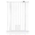 Barrière de sécurité pour animaux avec chatière - bettacare - 75cm - 84cm - blanc - métal Barrière de sécurité pour animaux avec chatière - bettacare - 75cm - 84cm - blanc - métal