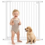Barri�re de s�curit� pour chiens et b�b�s - pawhut - 76 � 80 cm avec extension fixation par pression ...
