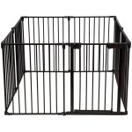 Barrire de scurit enfant costway - pare feu chemine 500 cm - 8 panneau pliable - systme de verrouillage ...