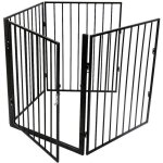 Barrire de scurit enfant nuo 240cm - noir - pare - feu - rglable - l240 cm x h75 cm