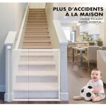 Barri�re de s�curit� enfant r�tractable extensible (180 cm) + 4 bloc portes offerts. s�curit� maximale. ...