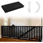 Barri�re de s�curit� enfant - zgeer - filet de protection - polyester renforc� - 200x79 cm - noir - design ...