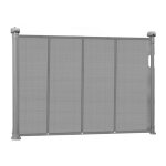 Barri�re de s�curit� r�tractable - duoku - sh20. 006bb - 140cd - 140 cm - 87 cm - maille grise anti - ...