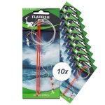 Bas de ligne eurocatch pour poissons plats - 3 hameons - taille 6 - 10 pices - pche en mer - bar - ...