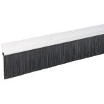 Bas de porte isolation pour garage en aluminium avec brosse  visser - l. 250 m (2 x 125 m) calfeutrage ...