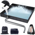Base de douche pliable spopal 104x104x13 cm portable avec tuyau de vidange amovible ? id�ale pour camping ...