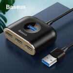 Hub usb - baseus - hub super haute vitesse - 4 ports - micro usb - 5 gbps