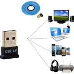 Basilesmilemini dongle dadaptateur sans fil bluetooth usb 4. 0 pour pc portable win xp vista7 - 8 - ...