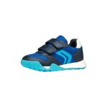 Basket basse cuir geox j ran e - royal - marine