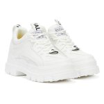 Baskets blanches femme - buffalo - aspha hyb - lacets - blanc - femme