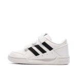 Baskets blanches / noir gar�on adidas team court