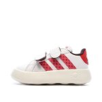 Baskets blanches / rouges fille adidas grand court minnies