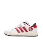 Baskets blanches / rouges fille adidas grand court minnie