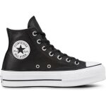 Basket converse plateforme cuir hi - converse - femme - cuir - noir - plateau Basket converse plateforme cuir hi - converse - femme - cuir - noir - plateau
