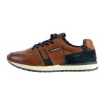 Basket cuir redskins affairi 2 - cognac / marine