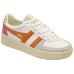 Baskets femme - gola - grandslam trident - cuir - orange - semelle rembourr�e