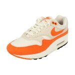 Baskets - nike - air max 1 - femme - blanc - orange - respirantes Baskets - nike - air max 1 - femme - blanc - orange - respirantes