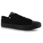 Baskets noires en toile dunlop pour homme