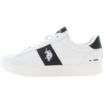 Baskets - us polo - tymes009 - ecopelle blanc / noir - talon plat - homme Baskets - us polo - tymes009 - ecopelle blanc / noir - talon plat - homme