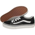 Basket - vans - old skool - enfant - noir - lacets - plat
