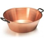 Bassine  confiture - nature et saveurs - 38 cm - capacit 9 l - cuivre lisse - anses en fonte