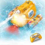 Bateau tlcommand - marque - sous - marin - projection deau - tanche - jaune