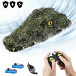 Bateau tlcommand - tte de crocodile - vert - abs - pour enfants  partir de 3 ans