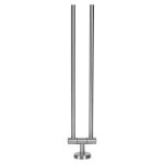 Bathroom solutions porte - serviettes double acier inoxydable 50 cm