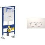 Bati support geberit autoportant complet + plaque delta blanche