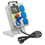 Coffret de chantier pr�c�bl� monophas� avec pi�tement