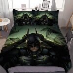 Batman vs - superman parure de lit avec housse de couette et impression numrique 3d avec 2 taies doreiller ...