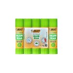 Bâtons de colle - blanche - pour lécole - sans solvant - bic - lot de 5 tubes de 8g Bâtons de colle - blanche - pour lécole - sans solvant - bic - lot de 5 tubes de 8g