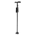 Bton de marche antidrapant canne tlescopique an noir compact et lger et durable tourn  360  ...