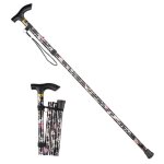 B�tons de marche pliantsfleurs � motifs aluminium canne marche r�glable poids l�ger portable voyage b�tons ...