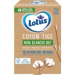 B�tonnets ouate bio non - blanchie en papier et coton - bo�te de 200 cotons - tiges �cologiques