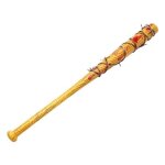 Batte de baseball ensanglantée fil barbelé 80cm jaune Batte de baseball ensanglantée fil barbelé 80cm jaune